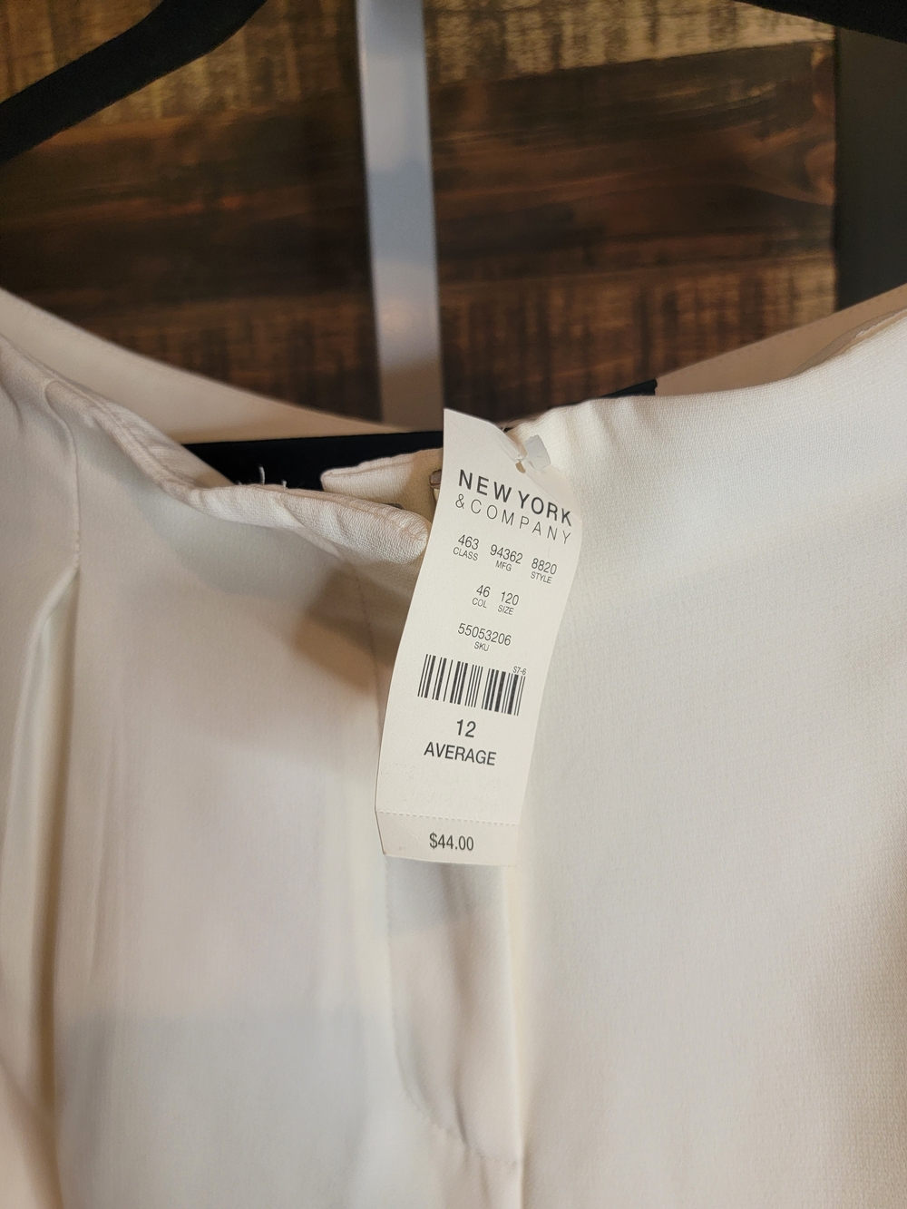 New York & Company Ivory Blouse with Front Pleat - Picture 2 of 3